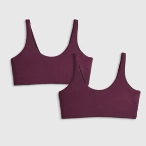 NWT Quince Micromodal Maternity & Postpartum Bra (2-pack) in Syrah Sz M